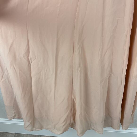 Lulus World on a String Dress Womens Medium Pink Lace-Up Maxi Short Sleeve - Picture 15 of 16